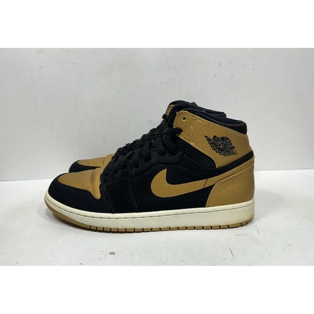Nike Air Jordan 1 Retro High Melo Mens Size 11 Black Gold Shoes 332550-026